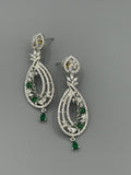 Silver and green-H&A Jewellery Earrings