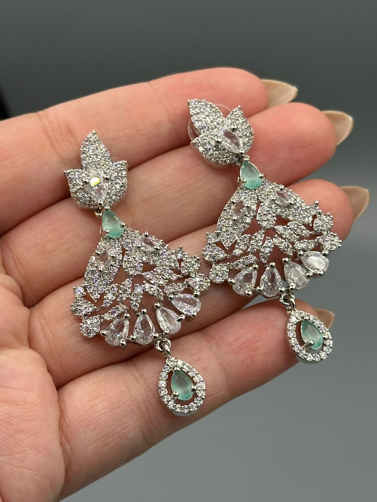 Silver and Blue-H&A Jewellery Earrings