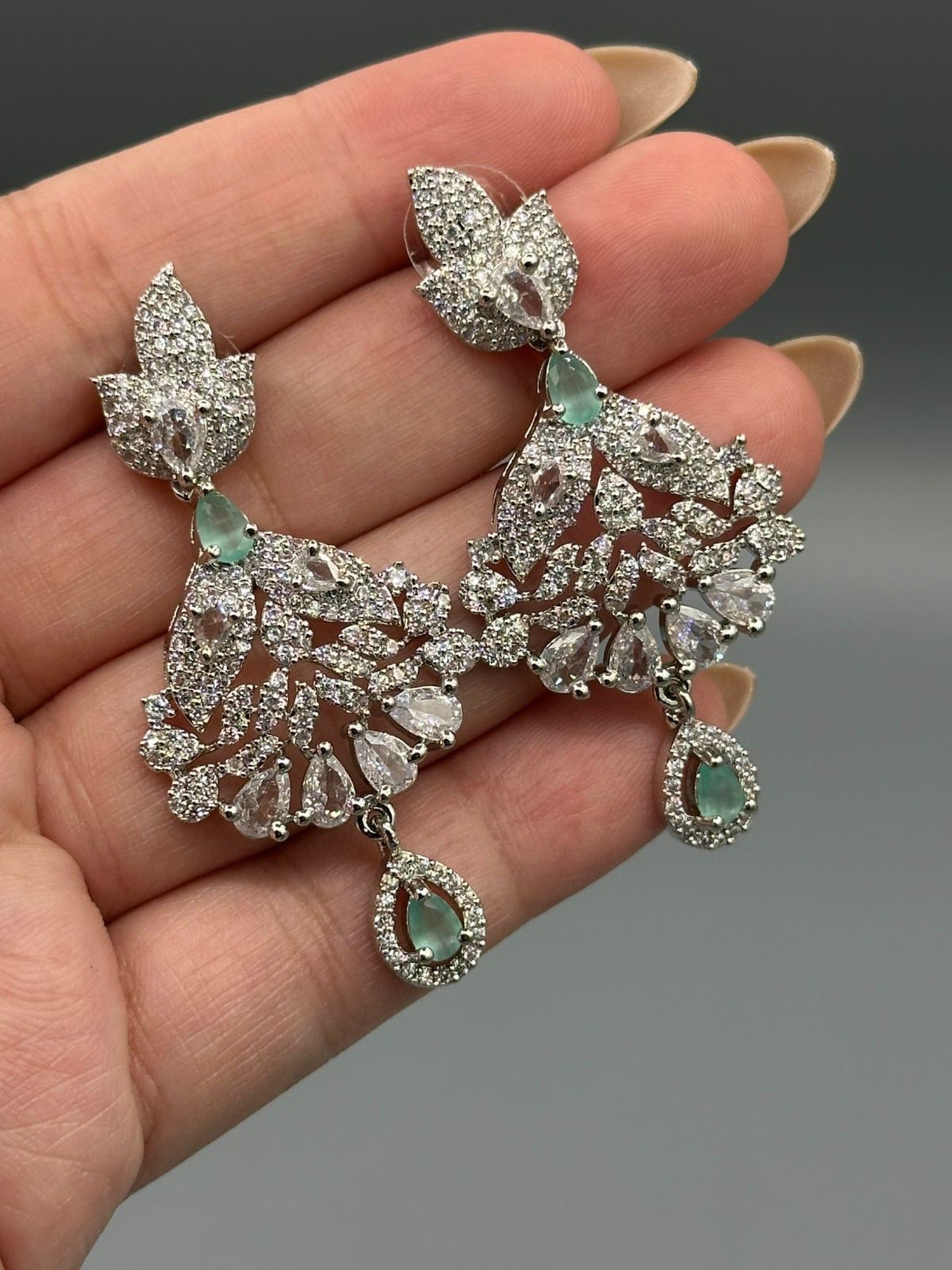 Silver and Blue-H&A Jewellery Earrings