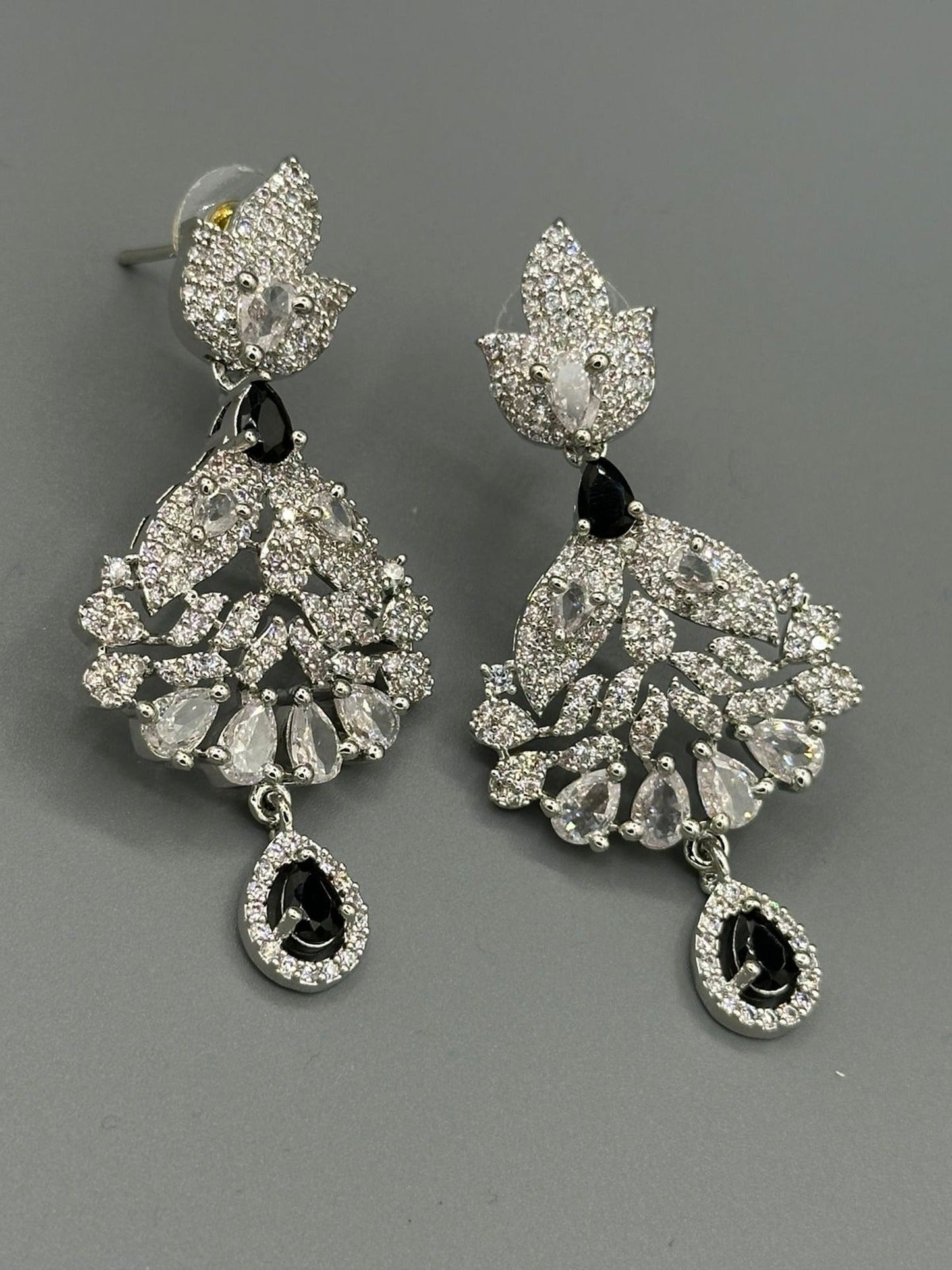 Silver and Blue-H&A Jewellery Earrings