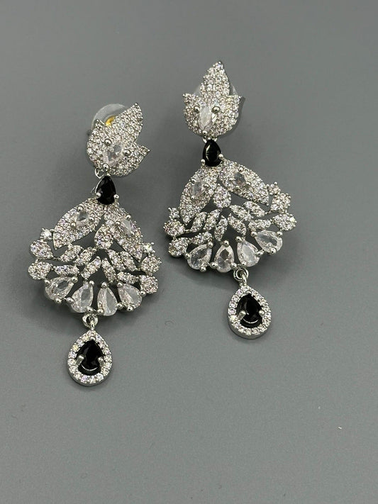Silver and Blue-H&A Jewellery Earrings