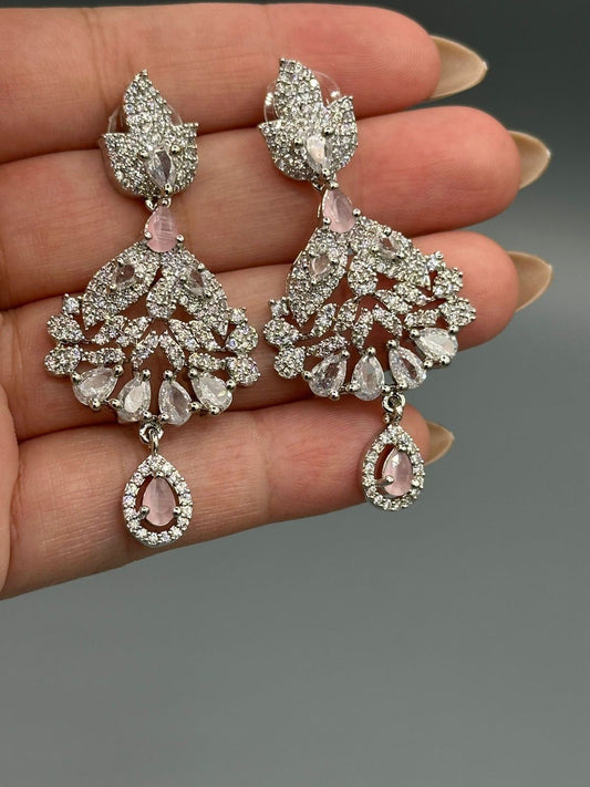 Silver and Blue-H&A Jewellery Earrings