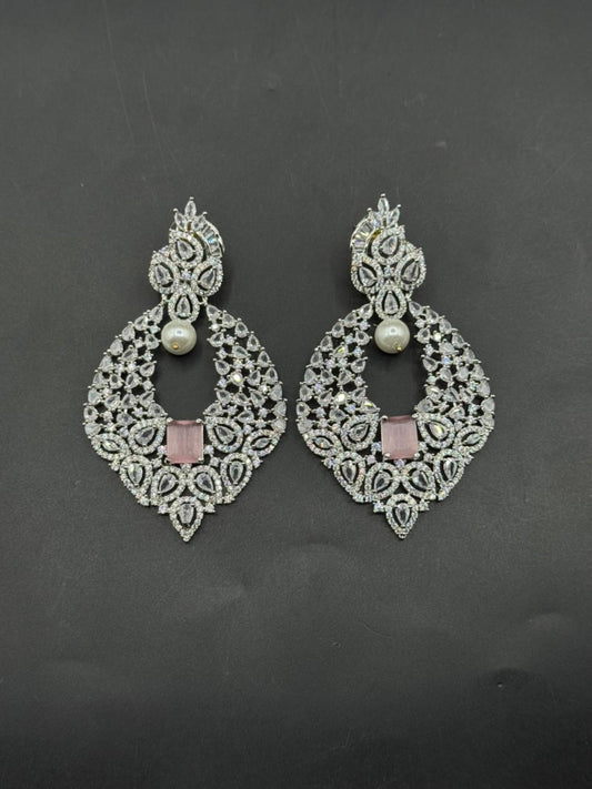 Silver and pink-H&A Jewellery Earrings