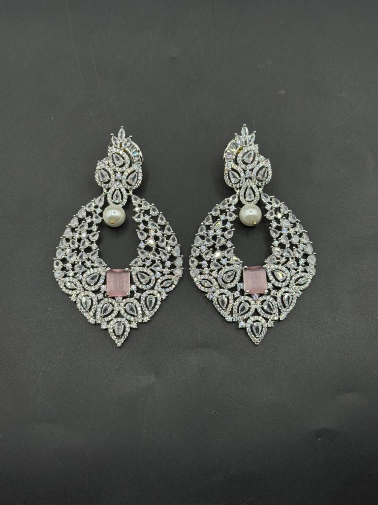 Silver and pink-H&A Jewellery Earrings