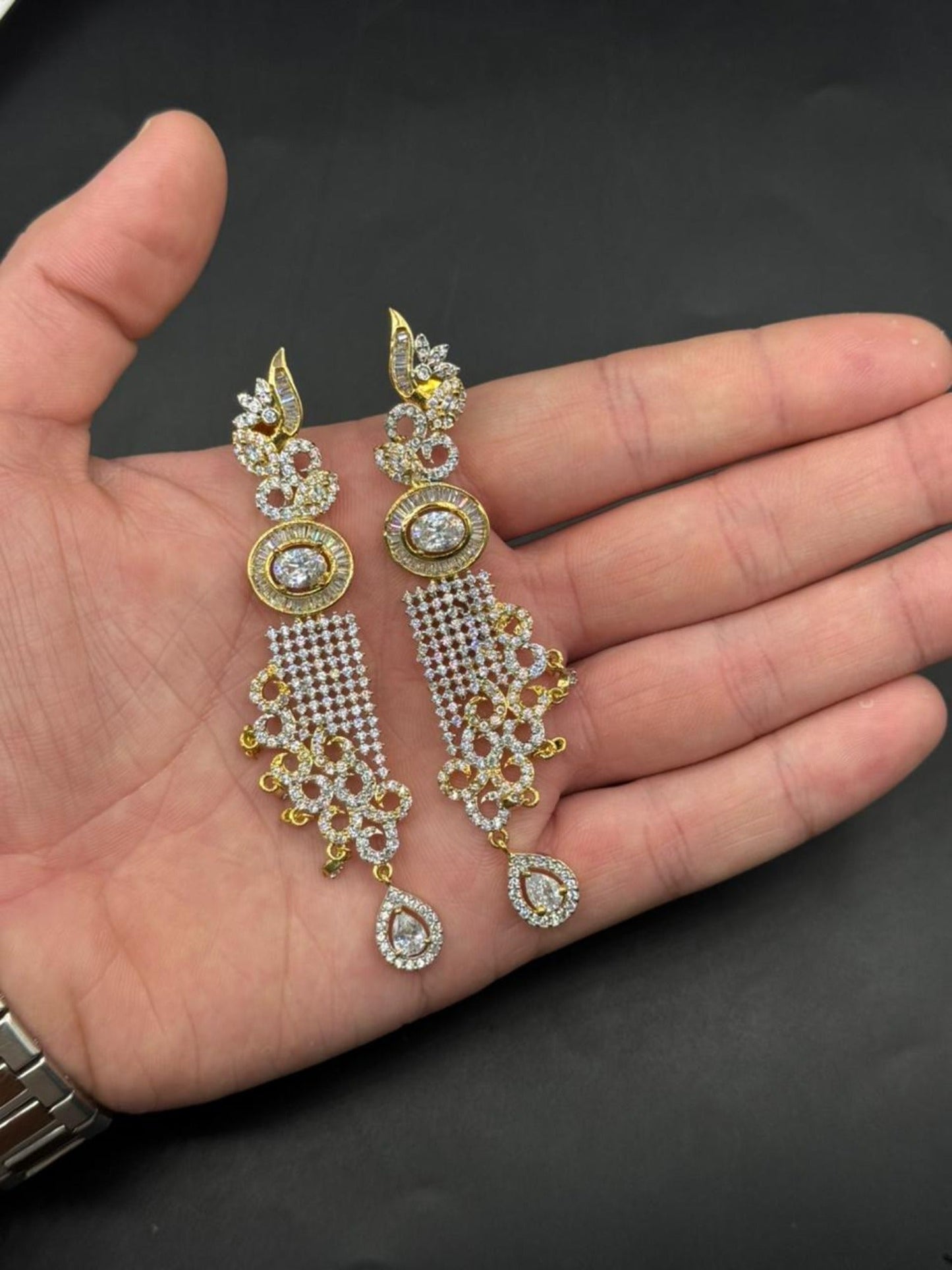 Gold and Silver-H&A Jewellery Earrings
