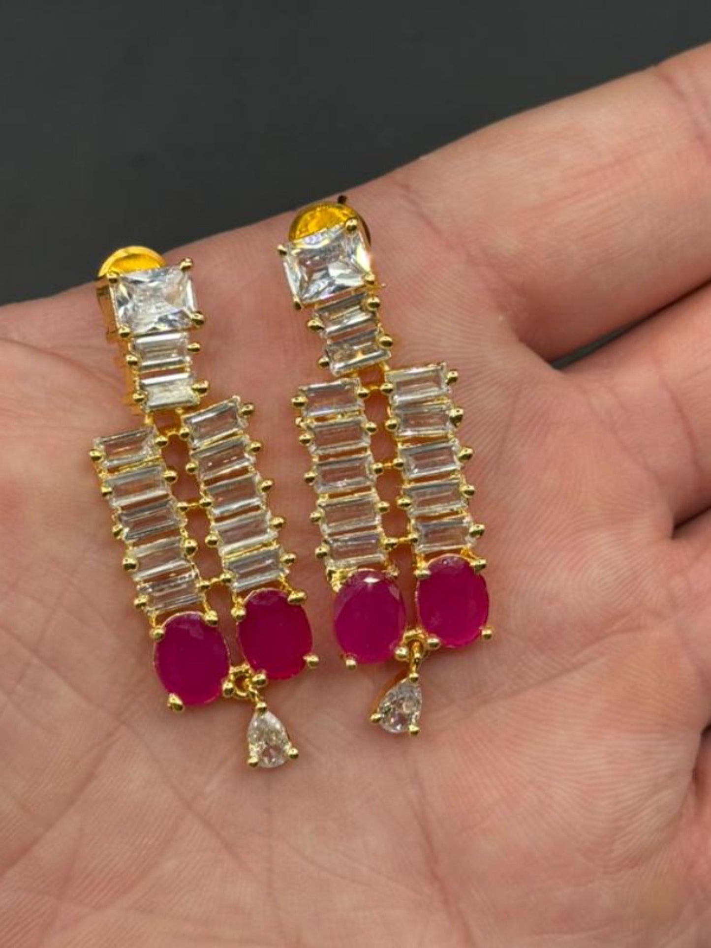 Silver gold and pink-H&A Jewellery Earrings