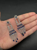 Silver and Blue-H&A Jewellery Earrings
