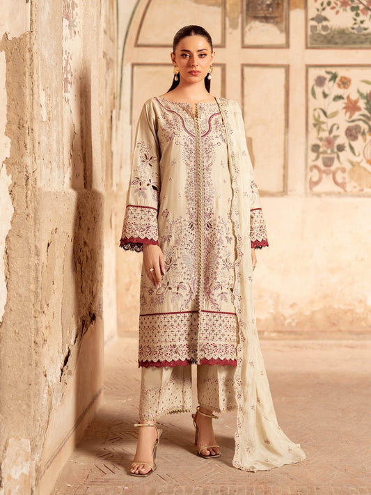 Panache Apparel Rang-e-Bahar Lawn Embroidered Stitched Suit-Ufaq