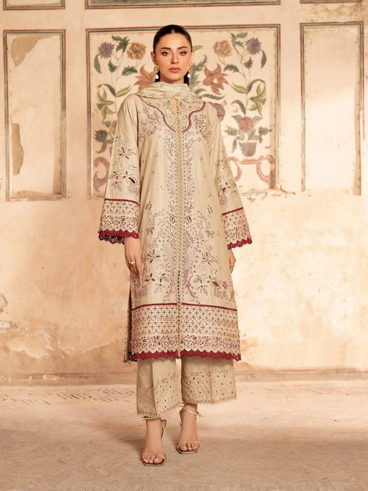Panache Apparel Rang-e-Bahar Lawn Embroidered Stitched Suit-Ufaq