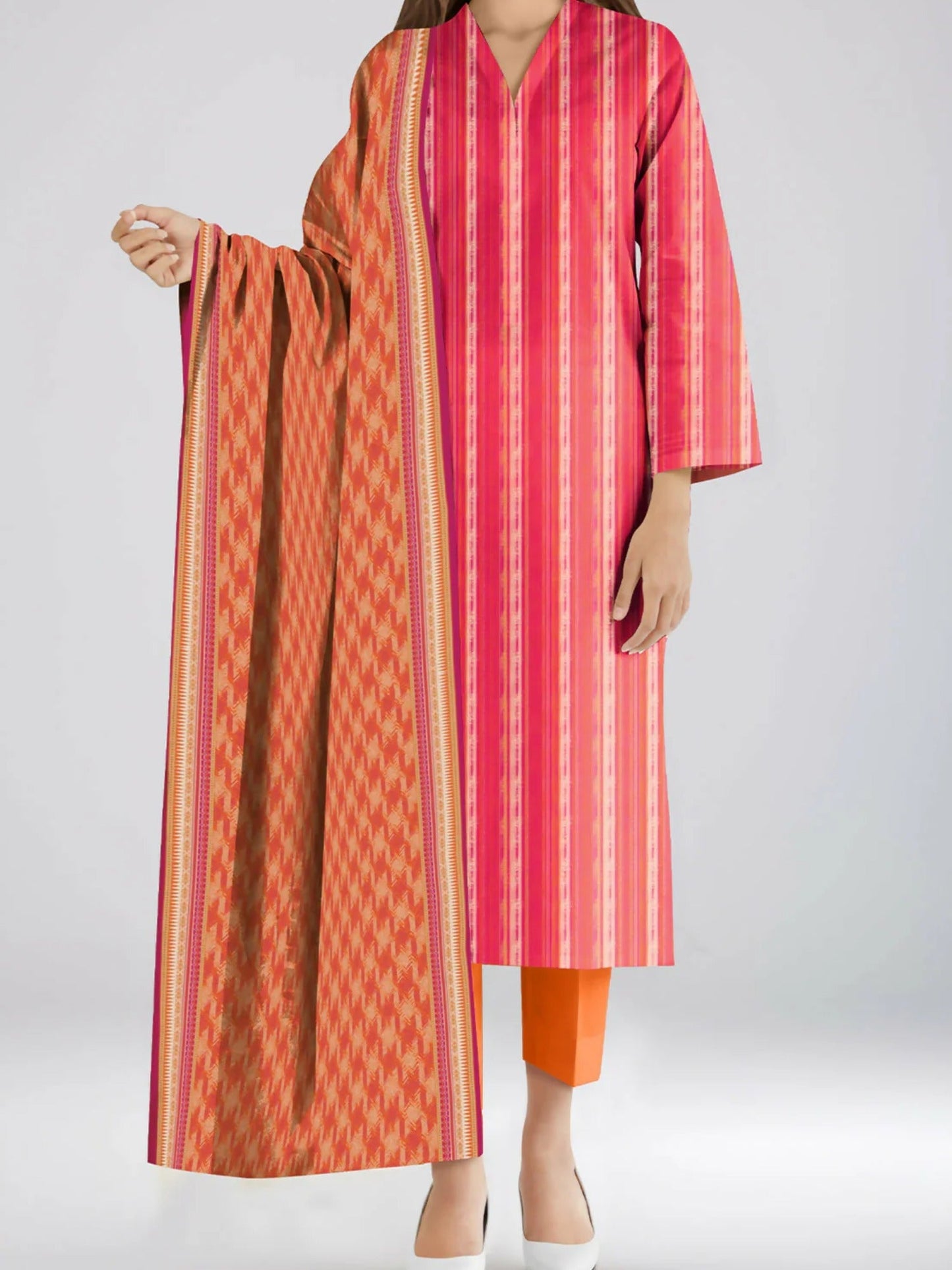 Saya Khaddar Viscose Printed Unstitched 3-Piece Suit-U04-24356-62C