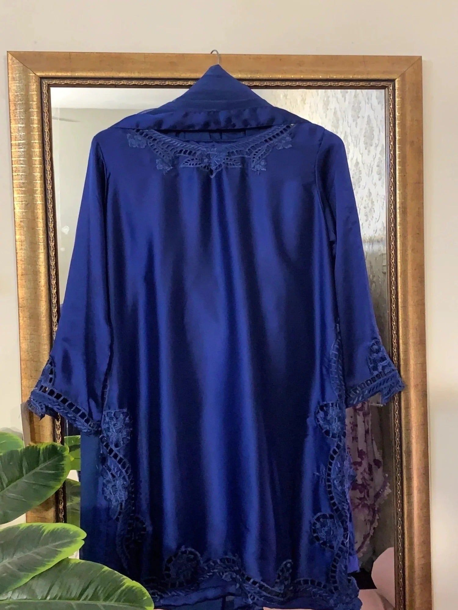 Blue Savarna Silk Embroidered Stitched 3-Piece Suit Blue