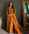 Savarna Cotton Net Embroidered Sharara-Yellow Mustard