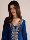 Allure By IH Silver Night Tussel Silk Embroidered Stitched 3-Piece Suit-Crowne