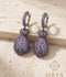 Orya Jewellery Zircon Drop Earrings-Purple