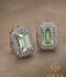 Orya Jewellery Zircon Stud Earrings-Green