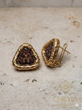 Orya Jewellery Stud Earrings-Red