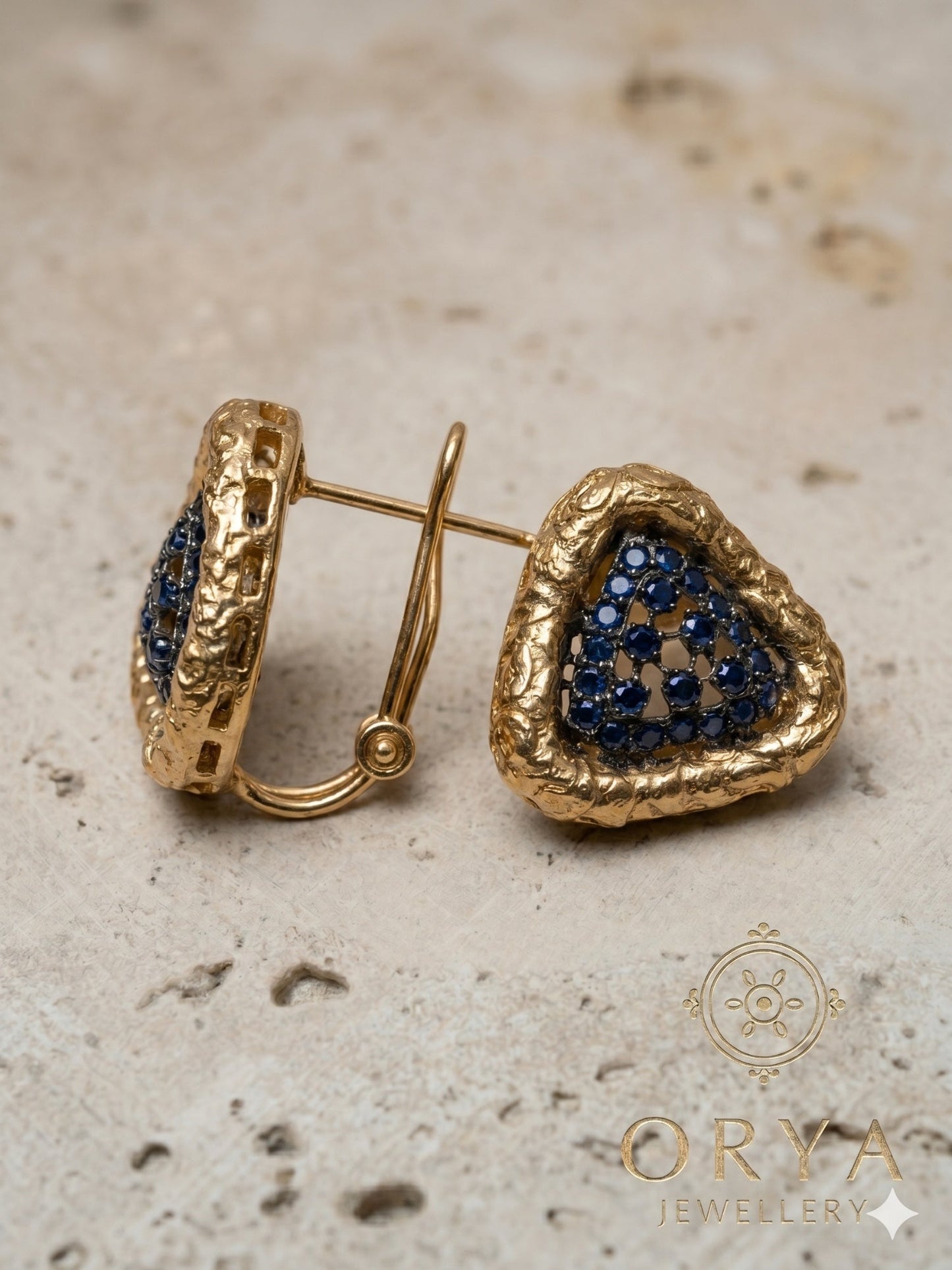 Orya Jewellery Stud Earrings-Blue