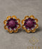 Orya Jewellery Sunflower Stud Earrings-Ruby Red