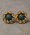 Orya Jewellery Sunflower Stud Earrings-Emerald Green