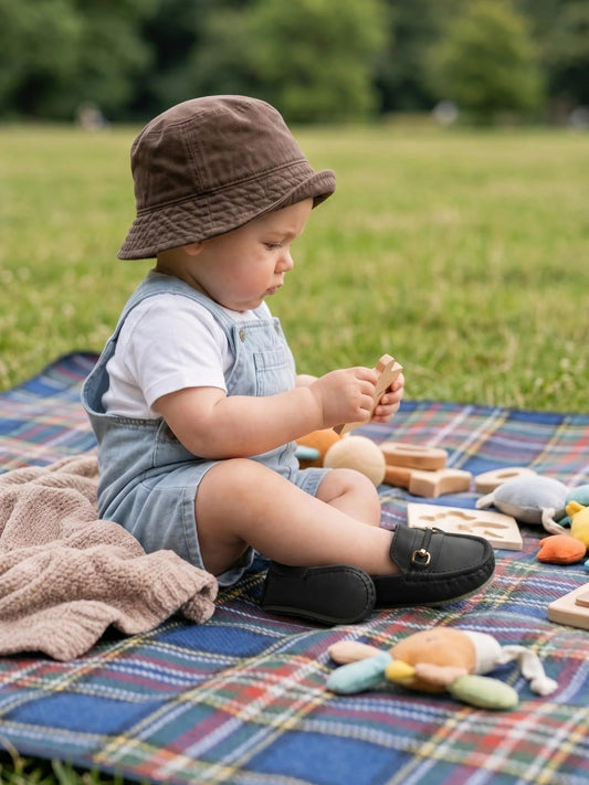 Black and Brown-Mum n Bub Baby Boy Loafers-Prewalk Loafers Gucci