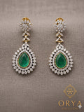 Green gold and white-Orya Jewellery Earrings-Jade Green-E56