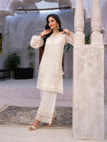 Ivory Manahil Arts Chiffon Embellished Stitched 3-Piece Suit-Pearl Serenity