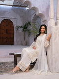 Ivory Manahil Arts Chiffon Embellished Stitched 3-Piece Suit-Pearl Serenity