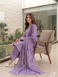 Purple Pyara Jora Lawn Embroidered Stitched 3-Piece Suit-Saibaan