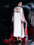 White-Jugnu By Hussain Rehar Pret SS26 Edit IV Cotton Embroidered Stitched 3-Piece Suit-Ariki