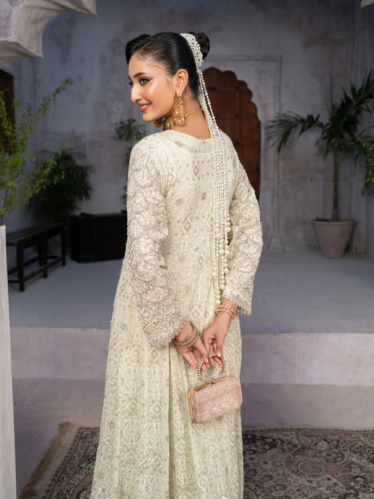 Manahil Arts Chiffon Embellished Stitched 4-Piece Suit-Regal Aura