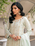 Mint green Manahil Arts Viscose Tassel Silk Embellished Stitched 3-Piece Suit-Mint Enchant