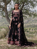 Black Hussain Rehar Jinan'26 Lawn Embroidered Unstitched 3-Piece Suit-Kashmala