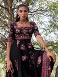 Black Hussain Rehar Jinan'26 Lawn Embroidered Unstitched 3-Piece Suit-Kashmala