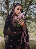 Black Hussain Rehar Jinan'26 Lawn Embroidered Unstitched 3-Piece Suit-Kashmala