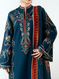 Green-Jugnu By Hussain Rehar SS26 Edit III Cotton Embroidered Unstitched 3-Piece Suit-Agna
