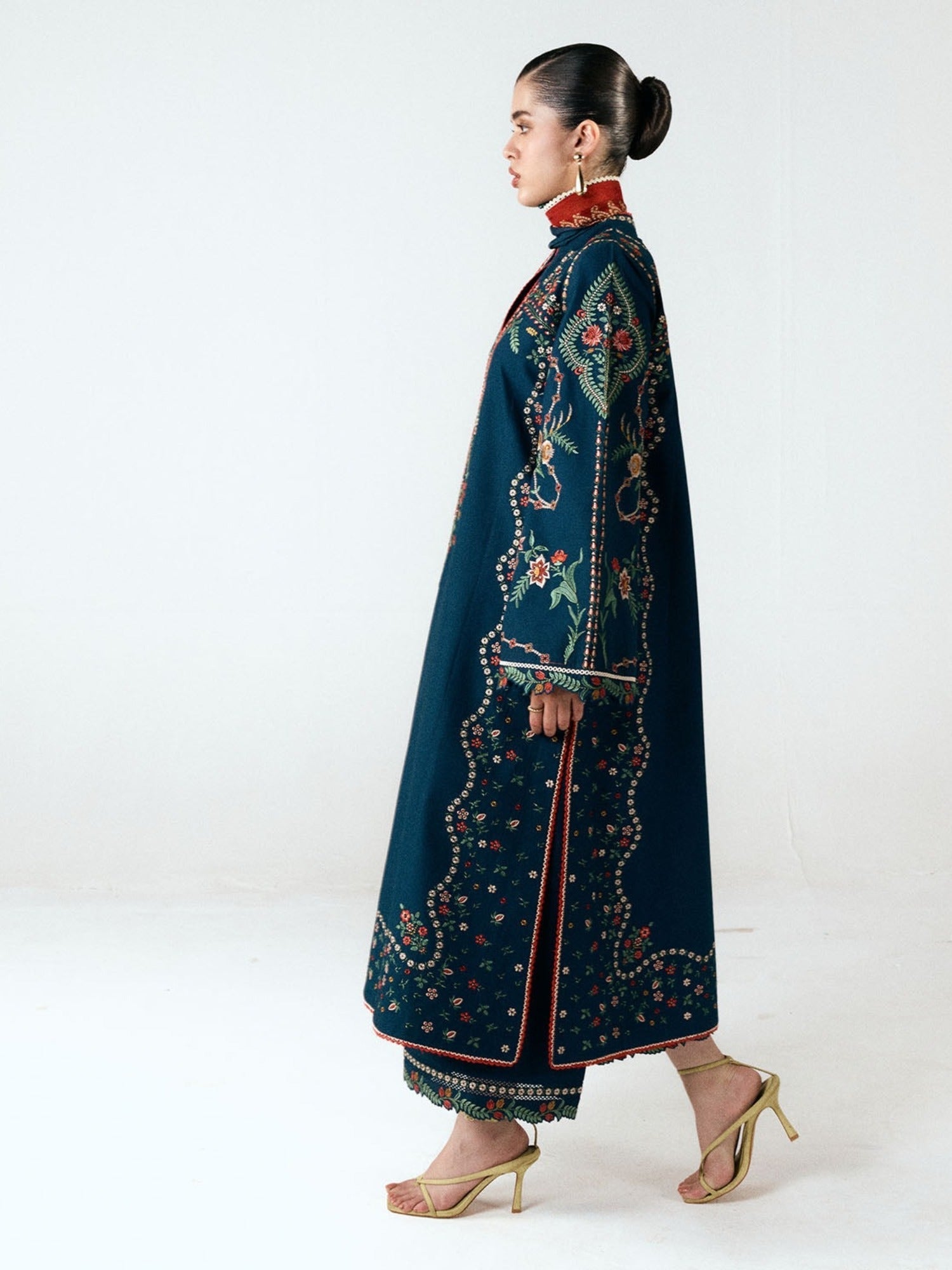 Green-Jugnu By Hussain Rehar SS26 Edit III Cotton Embroidered Unstitched 3-Piece Suit-Agna