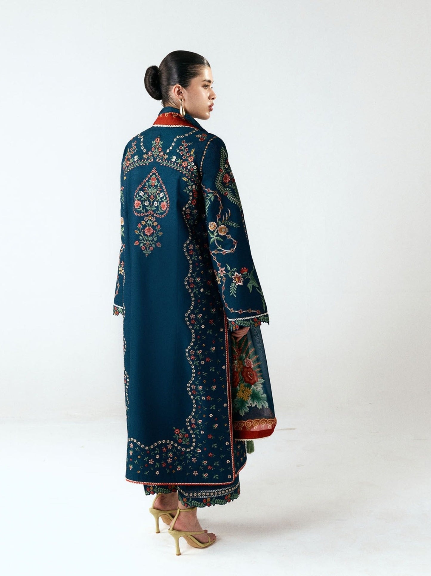 Green-Jugnu By Hussain Rehar SS26 Edit III Cotton Embroidered Unstitched 3-Piece Suit-Agna