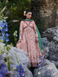 Peach Hussain Rehar Jinan'26 Lawn Embroidered Unstitched 3-Piece Suit-Chitlali