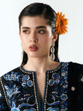 Black-Jugnu By Hussain Rehar SS26 Edit III Cotton Embroidered Unstitched 3-Piece Suit-Ari