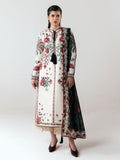 White-Jugnu By Hussain Rehar SS26 Edit III Cotton Embroidered Unstitched 3-Piece Suit-Inali