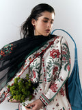 White-Jugnu By Hussain Rehar SS26 Edit III Cotton Embroidered Unstitched 3-Piece Suit-Inali
