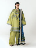 Green-Jugnu By Hussain Rehar SS26 Edit III Cotton Embroidered Unstitched 3-Piece Suit-Mai