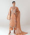 Jugnu By Hussain Rehar SS 26 Edit III Cotton Embroidered Unstitched 3-Piece Suit-Nila