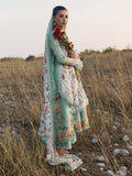Mint Green Hussain Rehar Jinan'26 Lawn Embroidered Unstitched 3-Piece Suit-Talia