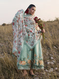 Mint Green Hussain Rehar Jinan'26 Lawn Embroidered Unstitched 3-Piece Suit-Talia
