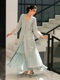 Blue Manahil Arts Viscose Chiffon Embellished Stitched 4-Piece Suit-Ethereal Mist
