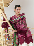 Pink and White-Jugnu By Hussain Rehar SS26 Edit III Cotton Embroidered Unstitched 3-Piece Suit-Yawi
