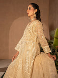 Cream Manahil Arts Organza Embellished Stitched 3-Piece Suit-N4-Butter Cream