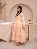 Peach Manahil Arts Organza Embellished Stitched 4-Piece Suit-N3-Peach