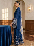 Blue cream Pyara Jora Lawn Embroidered Stitched 3-Piece Suit-Ayat